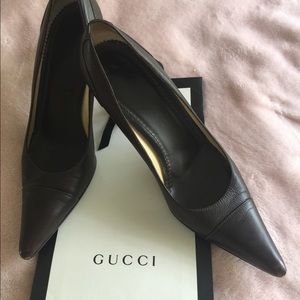 dark brown authentic gucci heels